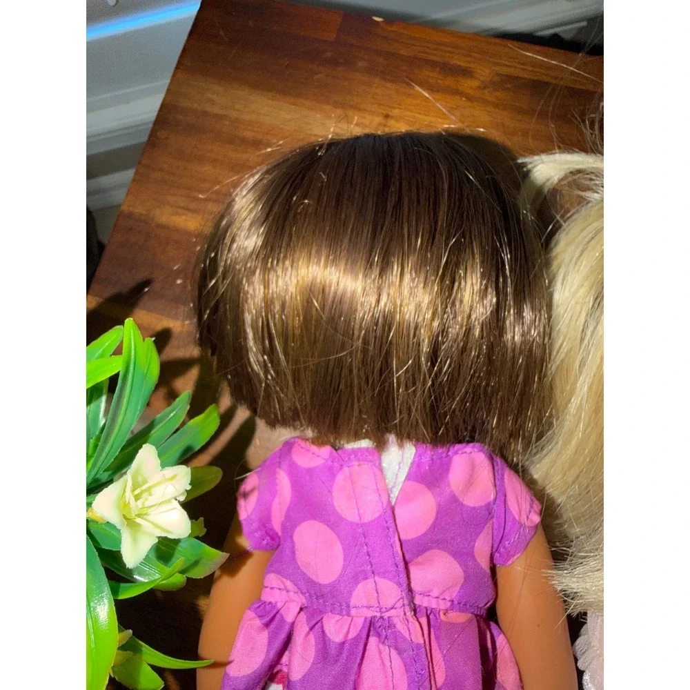 American Girl WellieWishers Kendall and Camille 14.5 Inch Doll Set Pink Purple